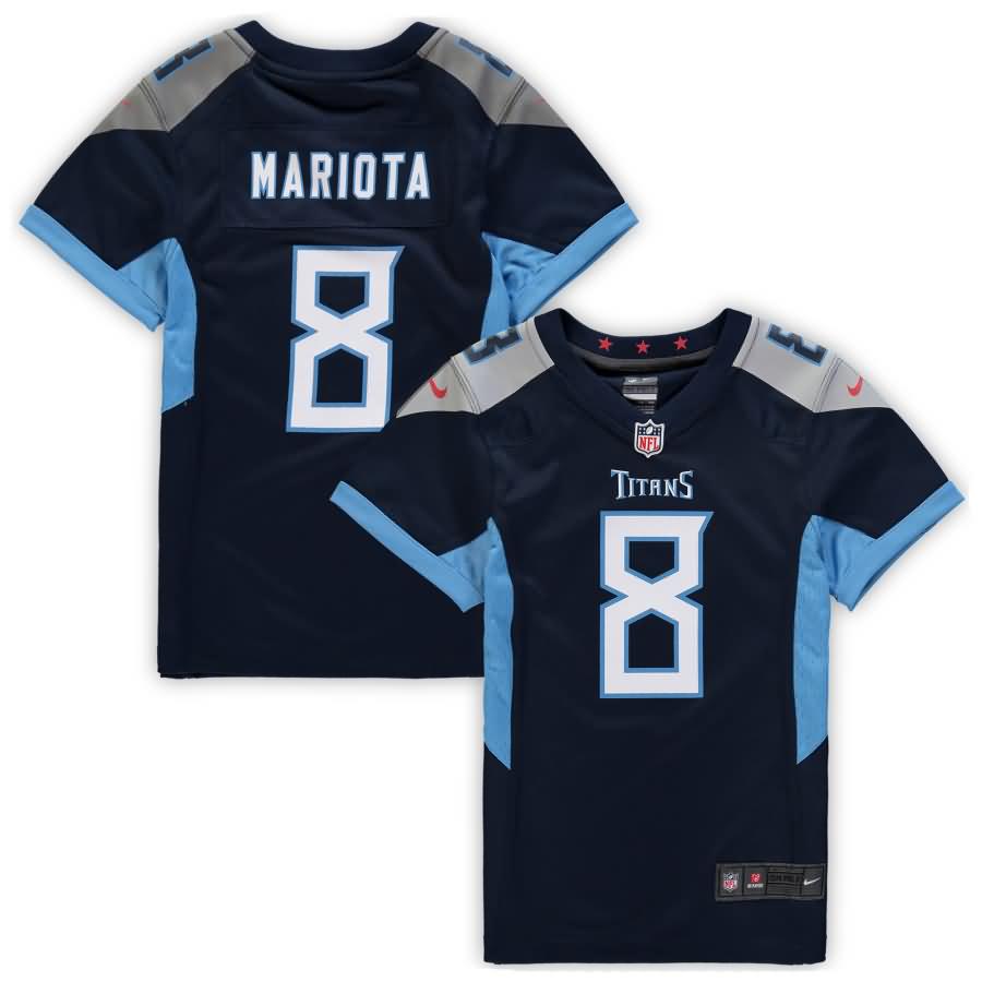 Marcus Mariota Tennessee Titans Nike Girls Youth Game Jersey - Navy
