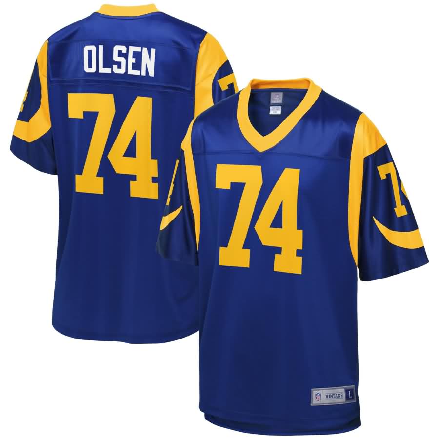 Merlin Olsen Los Angeles Rams NFL Pro Line Retired Player Jersey - Royal