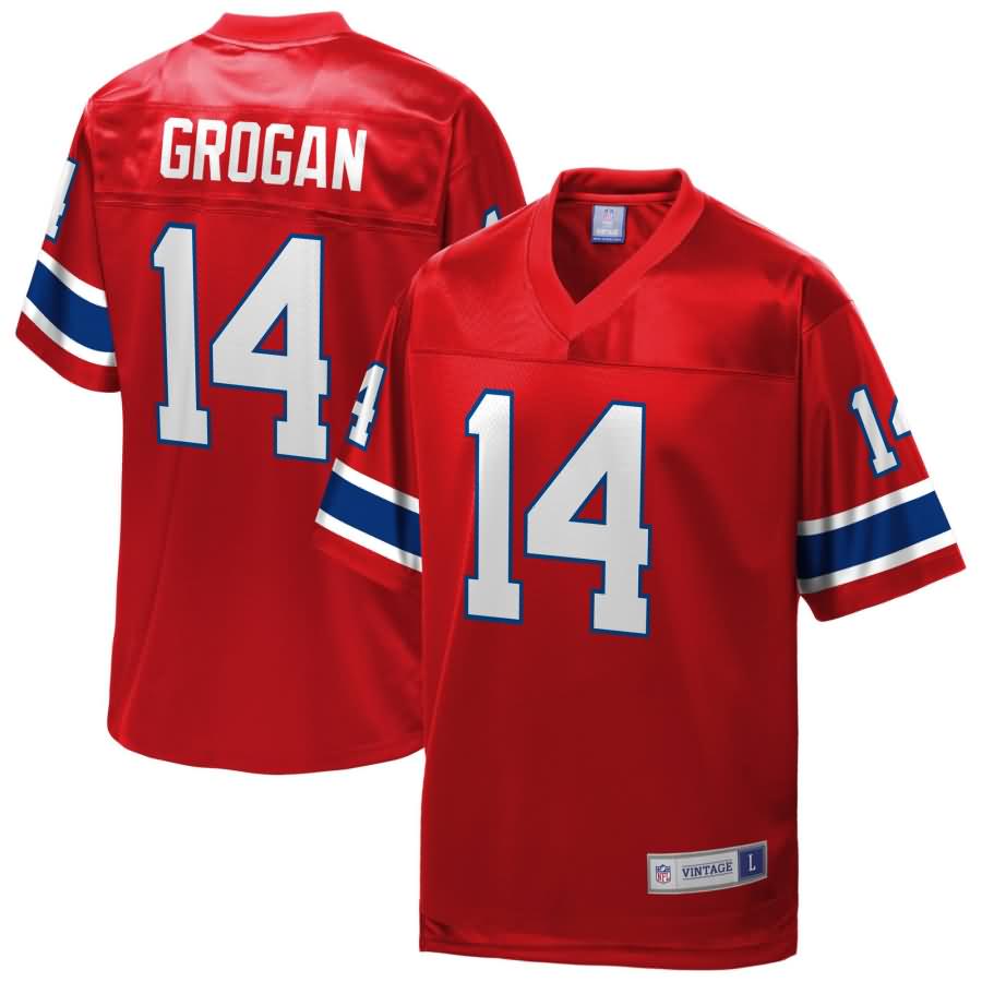 Steve Grogan New England Patriots NFL Pro Line Retired Player Jersey - Red