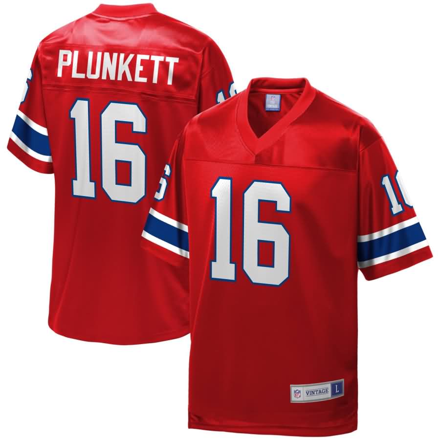 Jim Plunkett New England Patriots NFL Pro Line Retired Player Jersey - Red