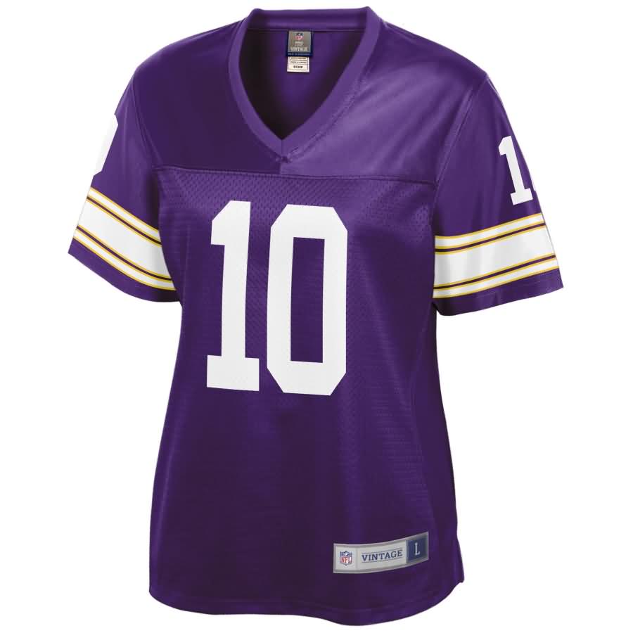 Fran Tarkenton Minnesota Vikings NFL Pro Line Women's Retired Player Jersey - Purple