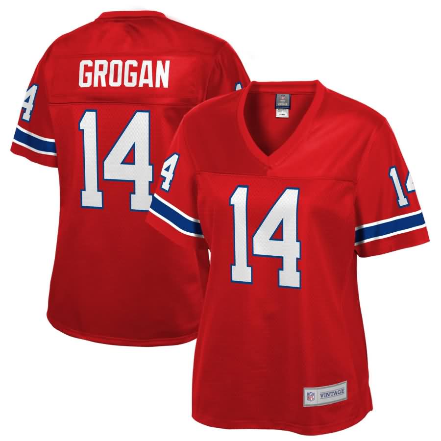 Steve Grogan New England Patriots NFL Pro Line Women's Retired Player Jersey - Red