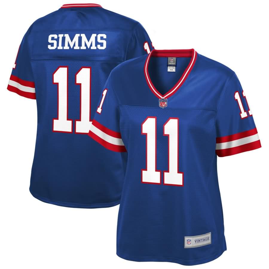 Phil Simms New York Giants NFL Pro Line Women's Retired Player Jersey - Royal