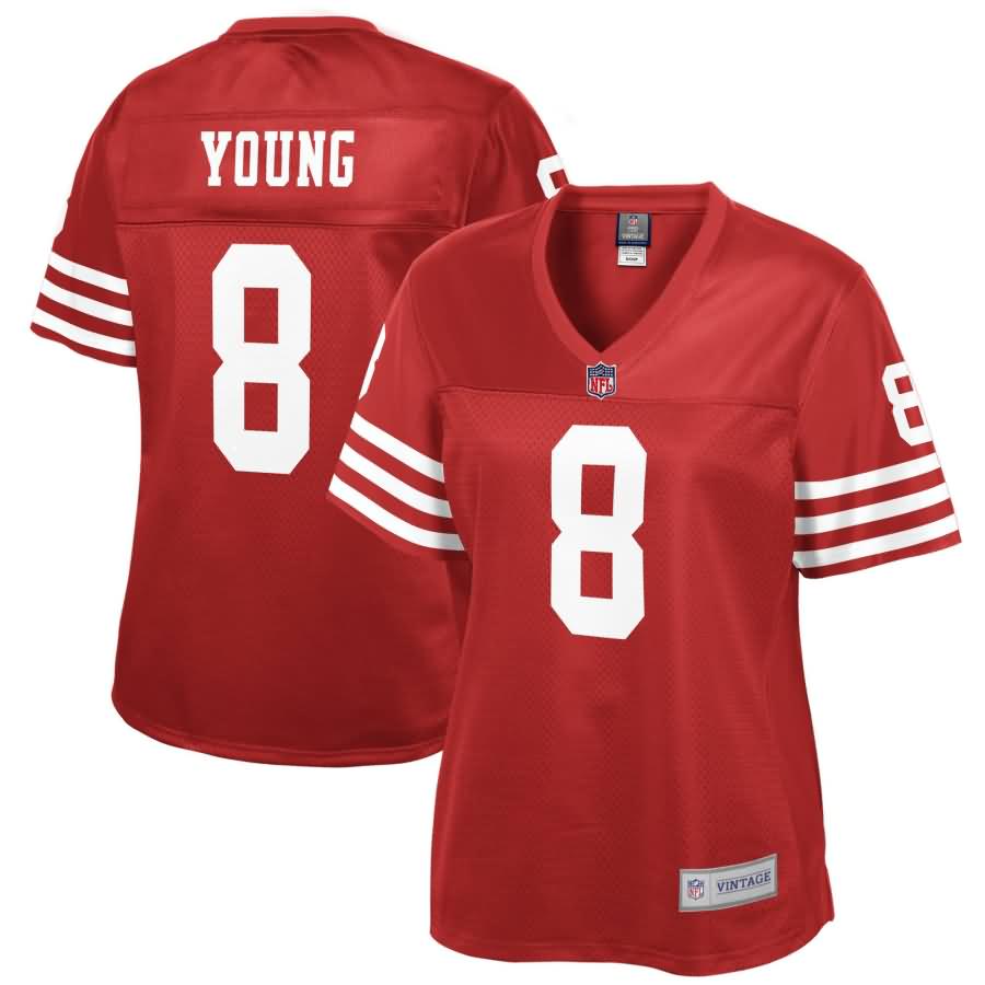 Steve Young San Francisco 49ers NFL Pro Line Women's Retired Player Jersey - Scarlet