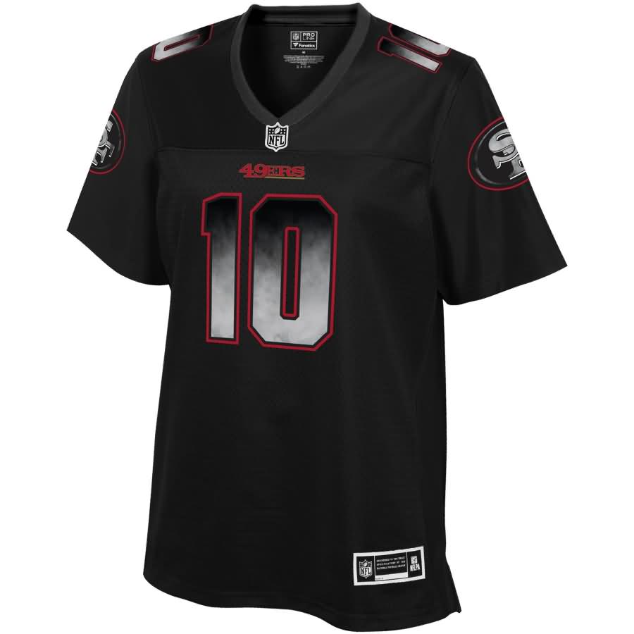 Jimmy Garoppolo San Francisco 49ers NFL Pro Line Women's Pro Line Smoke Fashion Jersey - Black