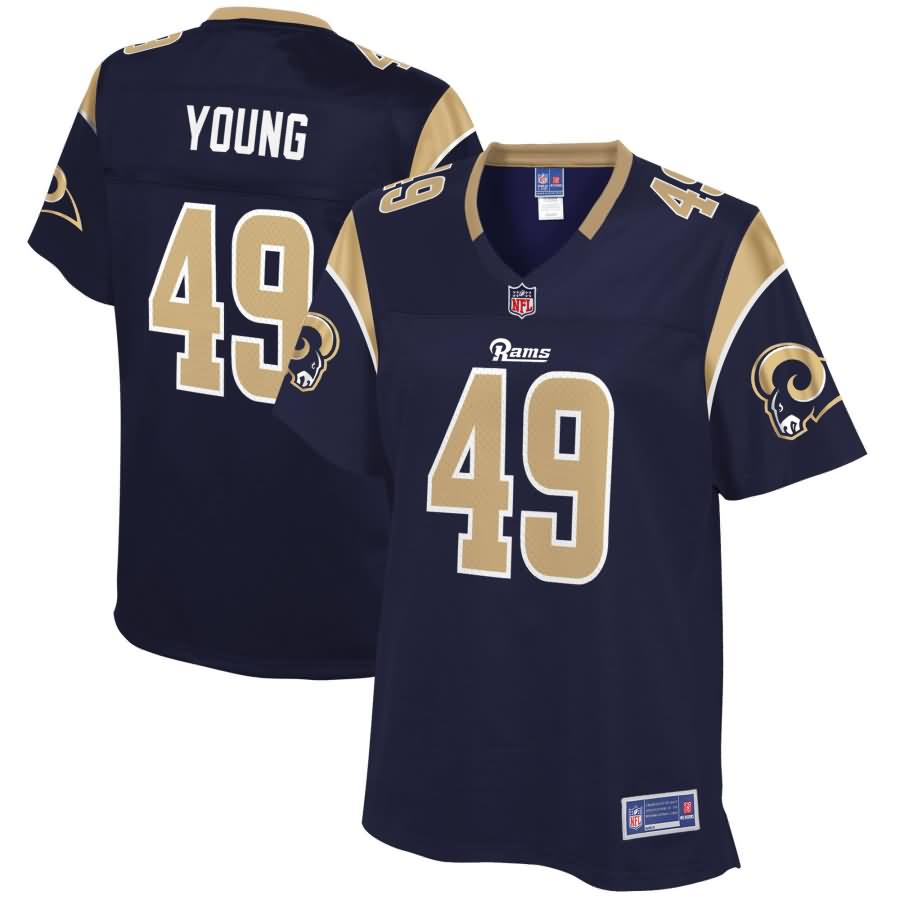Trevon Young Los Angeles Rams NFL Pro Line Women's Player Jersey - Navy