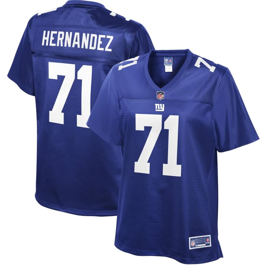 Will Hernandez New York Giants NFL Pro Line Women's Player Jersey - Royal