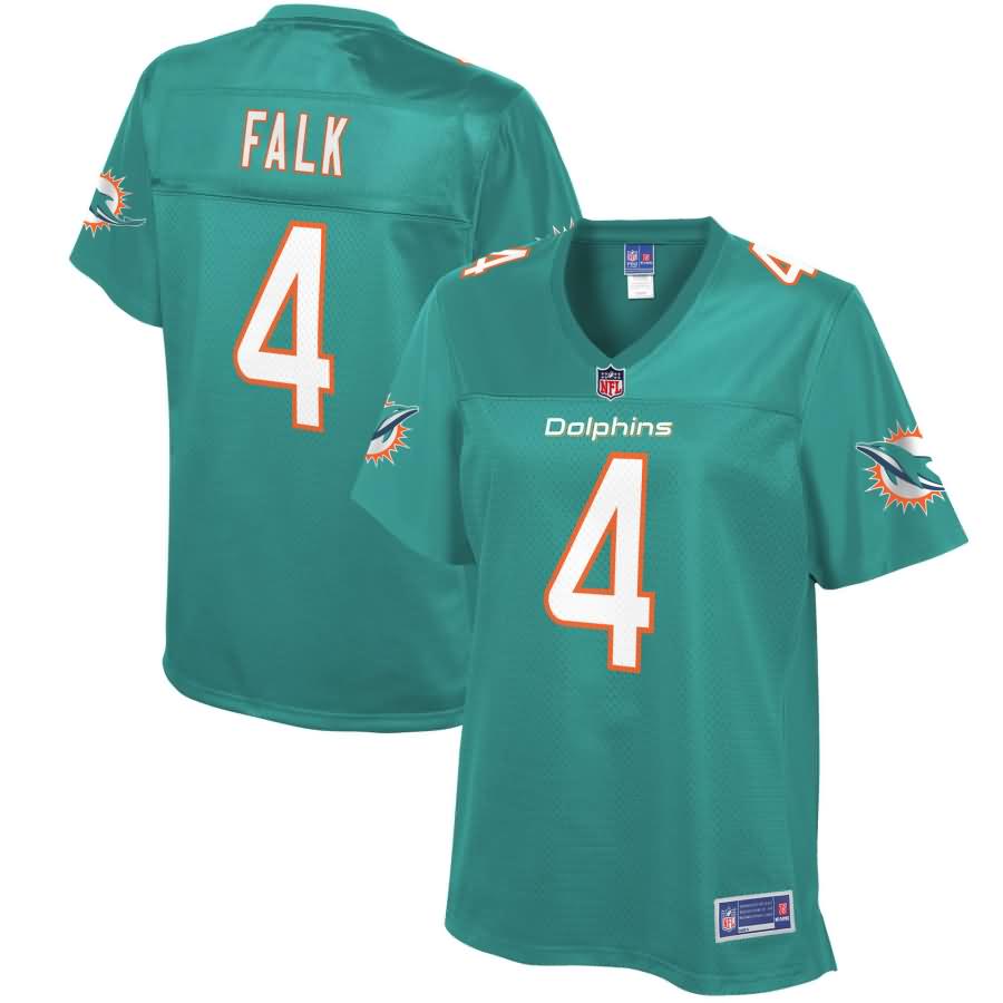 Luke Falk Miami Dolphins NFL Pro Line Women's Player Jersey - Aqua
