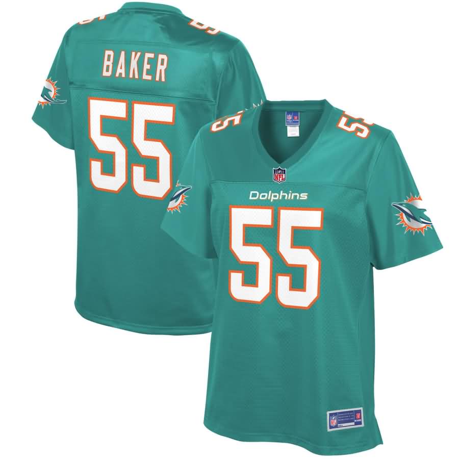 Jerome Baker Miami Dolphins NFL Pro Line Women's Player Jersey - Aqua