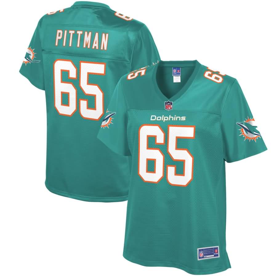 Jamiyus Pittman Miami Dolphins NFL Pro Line Women's Player Jersey - Aqua