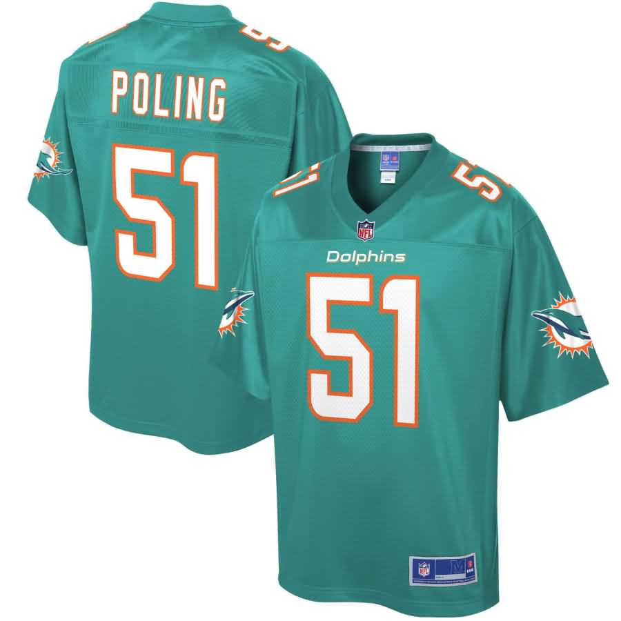 Quentin Poling Miami Dolphins NFL Pro Line Player Jersey - Aqua