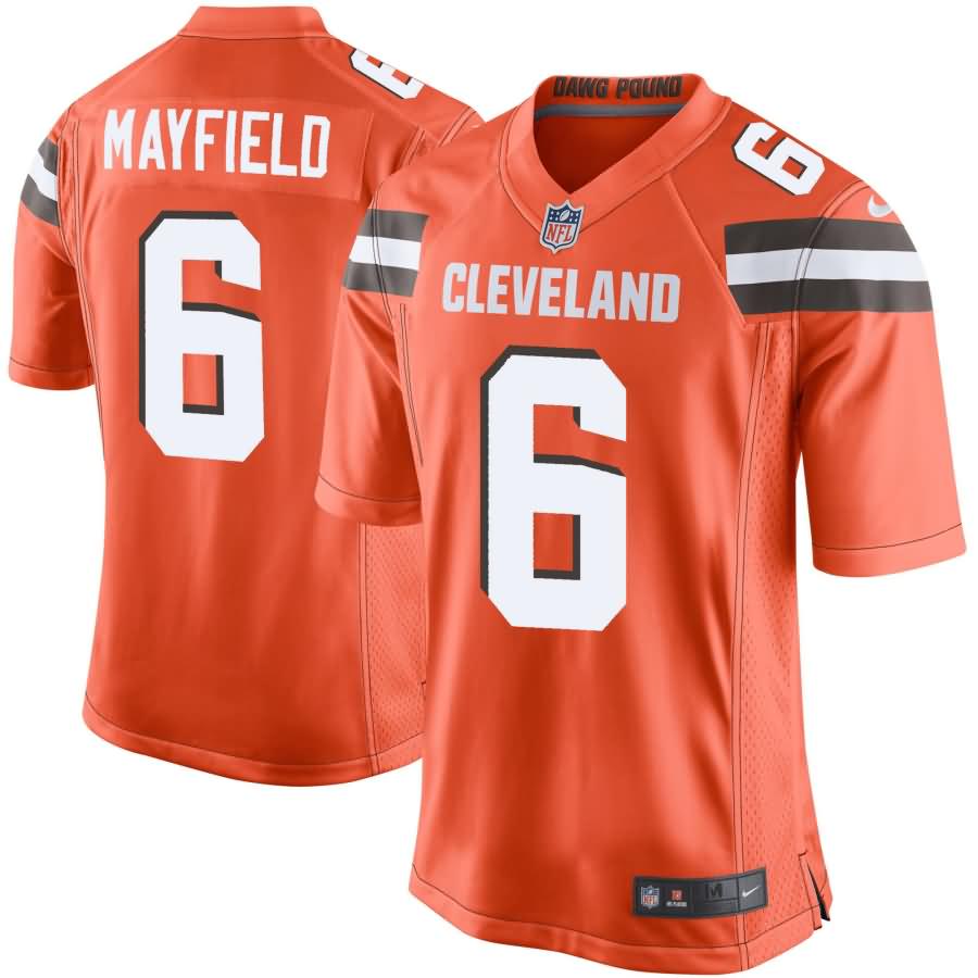 Baker Mayfield Cleveland Browns Nike Youth Player Game Jersey - Orange