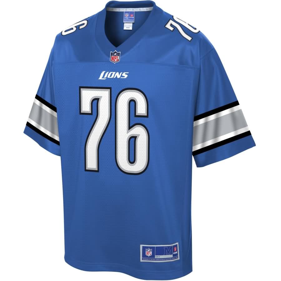 T.J. Lang Detroit Lions NFL Pro Line Historic Logo Player Jersey - Blue